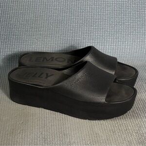 Lemon Jelly Women’s Sunny Black Jelly Platform Sandals Size 8 US 39 EU
